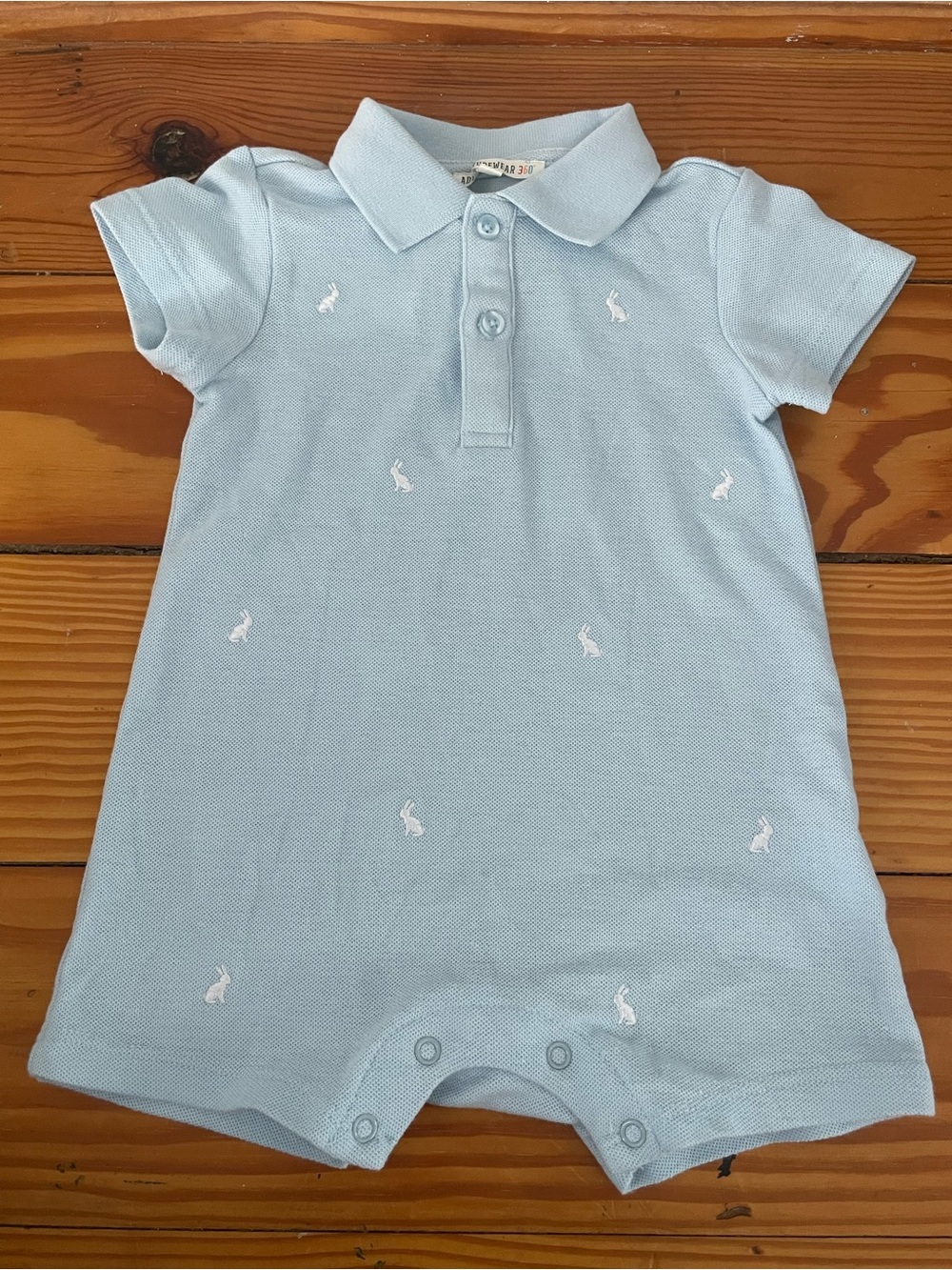 Adventurewear 360 Blue Rabbit Print One Piece Size 12M